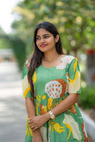 YELLOW BLOOM | MATERNITY COTTON ANKLE LENGTH