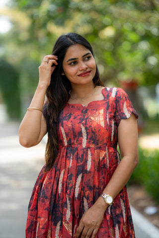 CRIMSON DRIFT | MATERNITY MAXI ANKLE LENGTH