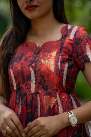 CRIMSON DRIFT | MATERNITY MAXI ANKLE LENGTH