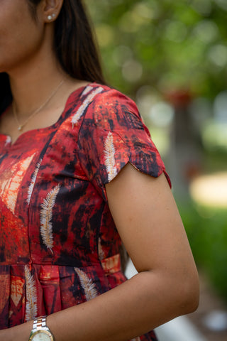 CRIMSON DRIFT | MATERNITY MAXI ANKLE LENGTH