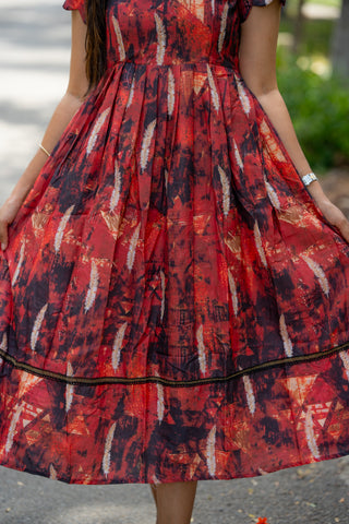 CRIMSON DRIFT | MATERNITY MAXI ANKLE LENGTH