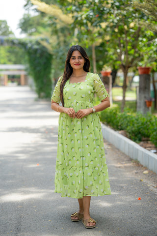 WHITE JAS | MATERNITY GEORGETTE MAXI ANKLE LENGTH
