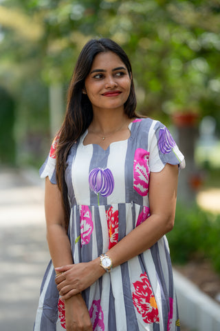 STRIPE TULIP | MATERNITY MAXI ANKLE LENGTH