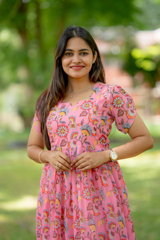 BUBBLEGUM BLOOM | MATERNITY GEORGETTE MAXI ANKLE LENGTH