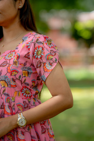 BUBBLEGUM BLOOM | MATERNITY GEORGETTE MAXI ANKLE LENGTH