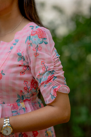VINTAGE ROSE | MATERNITY GEORGETTE MAXI ANKLE LENGTH
