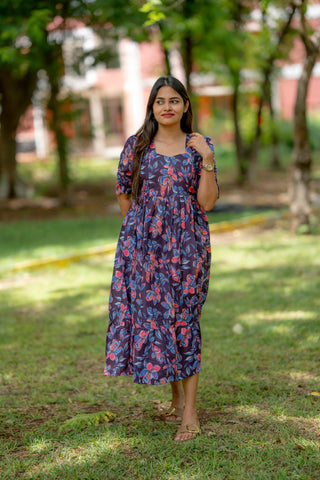 COBALT BOTANIC | MATERNITY MAXI ANKLE LENGTH
