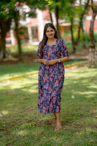 COBALT BOTANIC | MATERNITY MAXI ANKLE LENGTH