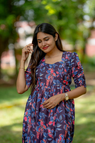 COBALT BOTANIC | MATERNITY MAXI ANKLE LENGTH