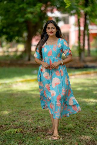 CORAL WATERLILIY | MATERNITY MAXI ANKLE LENGTH