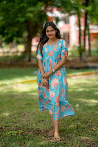 CORAL WATERLILIY | MATERNITY MAXI ANKLE LENGTH
