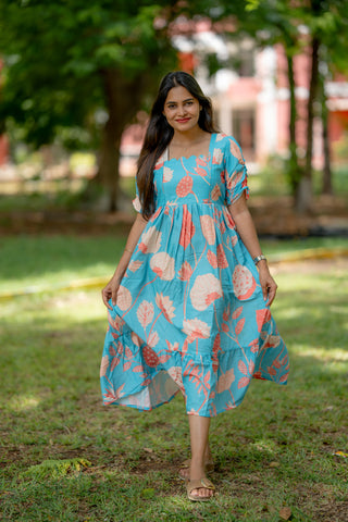 CORAL WATERLILIY | MATERNITY MAXI ANKLE LENGTH