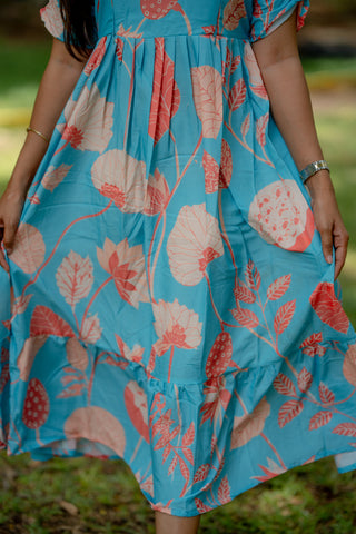 CORAL WATERLILIY | MATERNITY MAXI ANKLE LENGTH