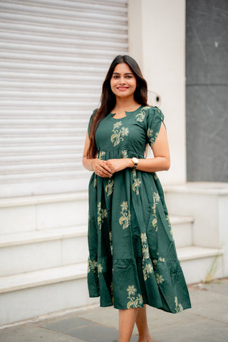 RUFFLE LEAF | MATERNITY MAXI ANKLE LENGTH