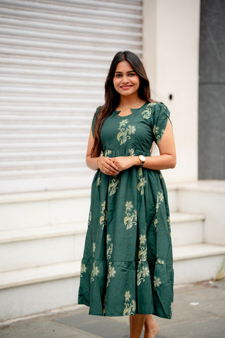 RUFFLE LEAF | MATERNITY MAXI ANKLE LENGTH