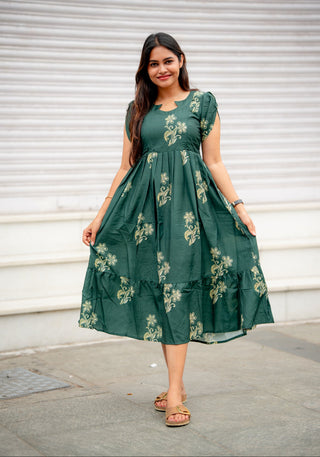 RUFFLE LEAF | MATERNITY MAXI ANKLE LENGTH