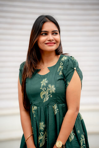 RUFFLE LEAF | MATERNITY MAXI ANKLE LENGTH
