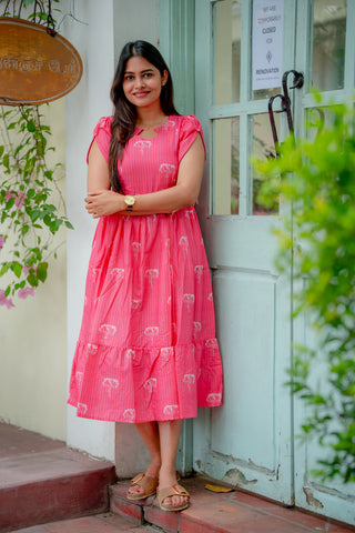 STRIPED POPPIES | MATERNITY MAXI ANKLE LENGTH