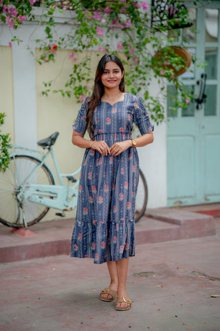HANGING FLOWERS | MATERNITY MAXI ANKLE LENGTH