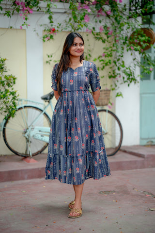 HANGING FLOWERS | MATERNITY MAXI ANKLE LENGTH