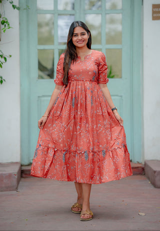 RUSTED BEAUTY | MATERNITY MAXI ANKLE LENGTH