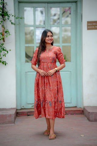 RUSTED BEAUTY | MATERNITY MAXI ANKLE LENGTH
