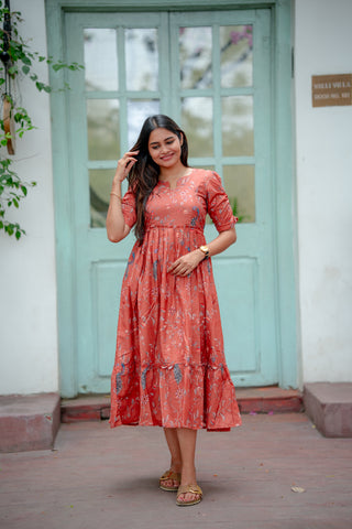 RUSTED BEAUTY | MATERNITY MAXI ANKLE LENGTH