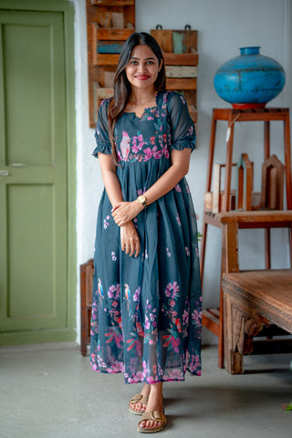 AVIAN OASIS | MATERNITY GEORGETTE MAXI FULL LENGTH