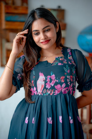 AVIAN OASIS | MATERNITY GEORGETTE MAXI FULL LENGTH