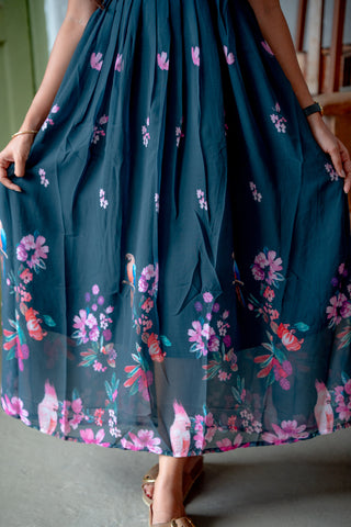 AVIAN OASIS | MATERNITY GEORGETTE MAXI FULL LENGTH