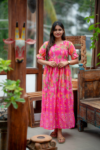 FAIRY PRINCESS | MATERNITY GEORGETTE MAXI FULL LENGTH