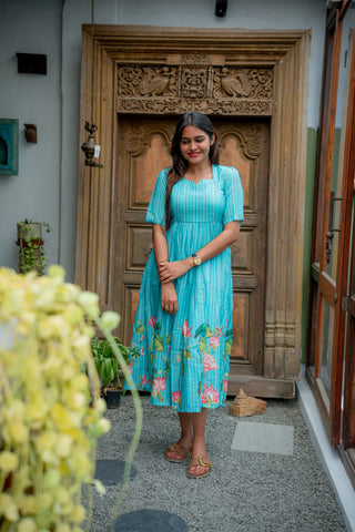 STRIPPY LOTUS | MATERNITY MAXI ANKLE LENGTH