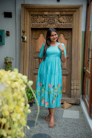 STRIPPY LOTUS | MATERNITY MAXI ANKLE LENGTH