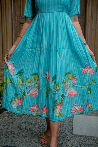 STRIPPY LOTUS | MATERNITY MAXI ANKLE LENGTH
