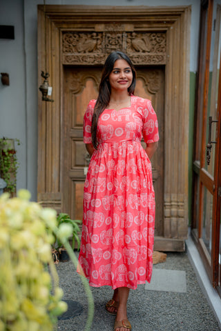 DOTTED ELEPHANT | MATERNITY MAXI ANKLE LENGTH