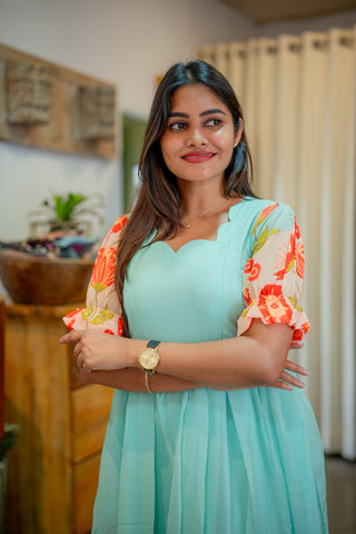 KOLLAM | MATERNITY GEORGETTE MAXI FULL LENGTH