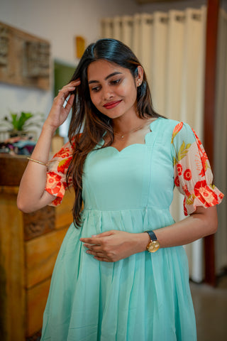 KOLLAM | MATERNITY GEORGETTE MAXI FULL LENGTH