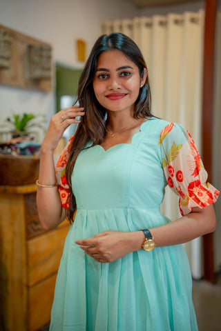 KOLLAM | MATERNITY GEORGETTE MAXI FULL LENGTH