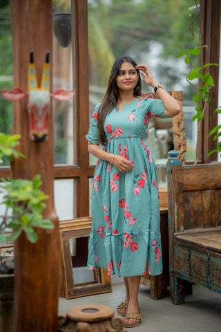 LAGOON LEAF | MATERNITY MAXI ANKLE LENGTH