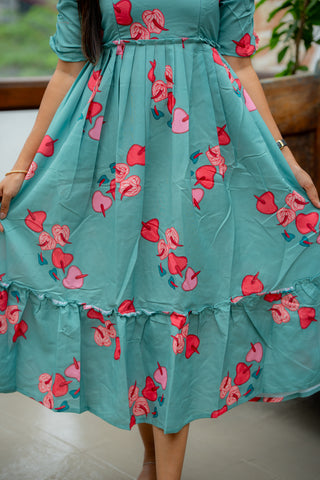 LAGOON LEAF | MATERNITY MAXI ANKLE LENGTH