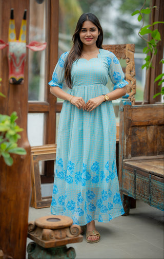MOSAIC ROSE | MATERNITY GEORGETTE MAXI FULL LENGTH