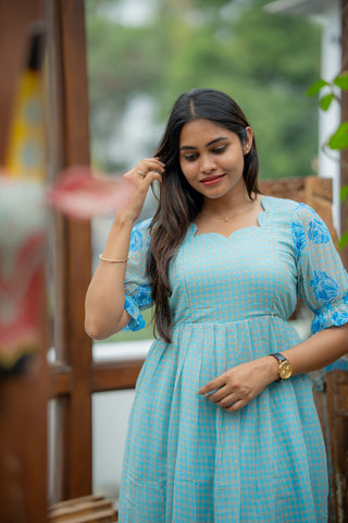 MOSAIC ROSE | MATERNITY GEORGETTE MAXI FULL LENGTH