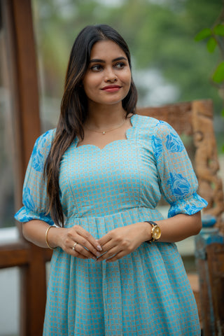 MOSAIC ROSE | MATERNITY GEORGETTE MAXI FULL LENGTH
