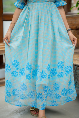 MOSAIC ROSE | MATERNITY GEORGETTE MAXI FULL LENGTH