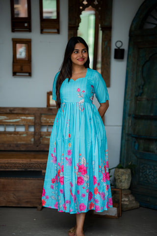 FLORAL SKY | MATERNITY MAXI ANKLE LENGTH