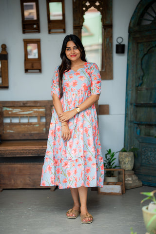 FLORAL GRACE | MATERNITY MAXI ANKLE LENGTH