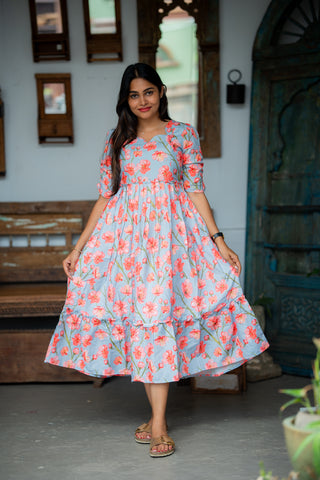 FLORAL GRACE | MATERNITY MAXI ANKLE LENGTH