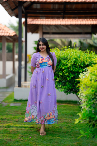 SWANN & DUCK | MATERNITY GEORGETTE MAXI FULL LENGTH