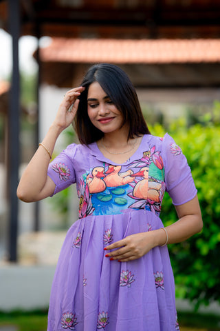 SWANN & DUCK | MATERNITY GEORGETTE MAXI FULL LENGTH