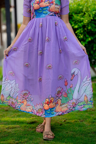 SWANN & DUCK | MATERNITY GEORGETTE MAXI FULL LENGTH